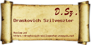 Draskovich Szilveszter névjegykártya