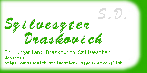 szilveszter draskovich business card